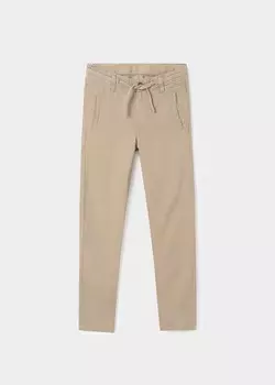 Льняные брюки для мальчиков светло-коричневого цвета MAYORAL
