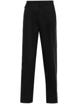 Льняные брюки DOLCE & GABBANA, черный