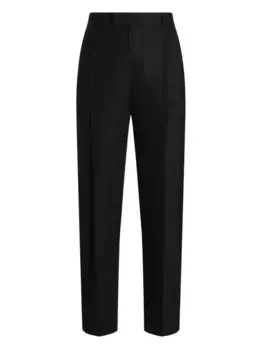 Льняные брюки DOLCE & GABBANA, черный