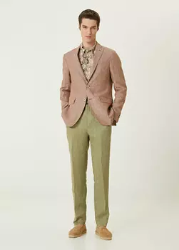 Льняные брюки Etro, зеленый