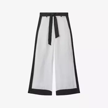 Льняные брюки Harlow с высокой посадкой и цветными блоками Reiss, белый