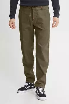 Льняные брюки INDICODE, зеленый