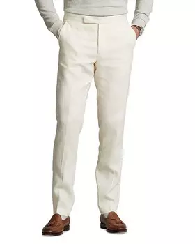 Льняные брюки индивидуального кроя Polo Ralph Lauren, цвет Ivory/Cream