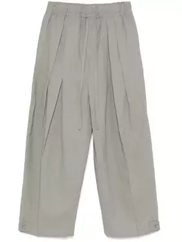 Льняные брюки Jil Sander, серый