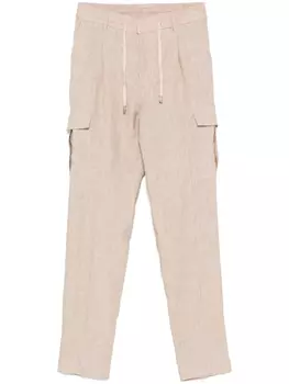 Льняные брюки-карго Peserico, нейтральный