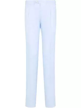 Льняные брюки Kiton, синий