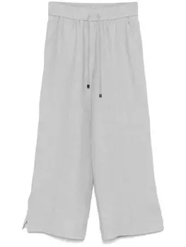 Льняные брюки Le Tricot Perugia, серый