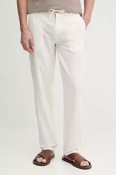 Льняные брюки Lindbergh, бежевый