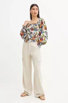 Льняные брюки Medicine, бежевый