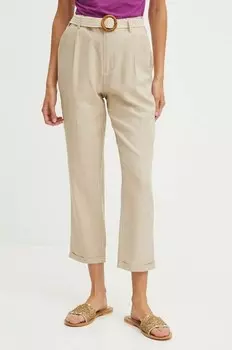Льняные брюки Medicine, бежевый