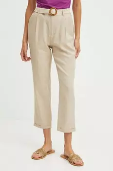 Льняные брюки Medicine, бежевый
