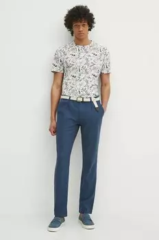 Льняные брюки Medicine, темно-синий