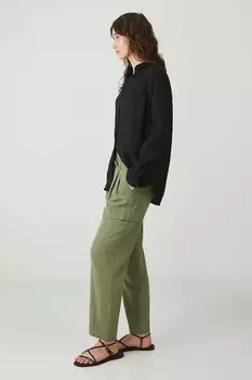 Льняные брюки Medicine, зеленый