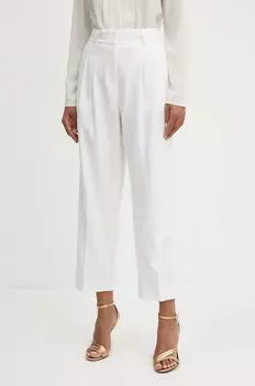 Льняные брюки Michael Michael Kors, белый