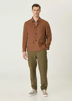 Льняные брюки Network, хаки