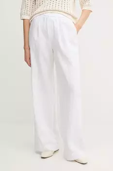 Льняные брюки Oui, белый