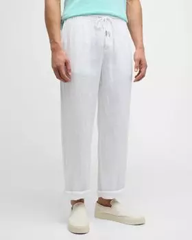 Льняные брюки Pacha с кулиской Vilebrequin, цвет White