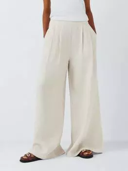 Льняные брюки палаццо John Lewis, цвет Natural