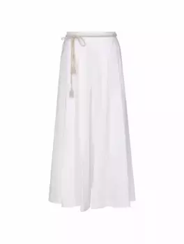 Льняные брюки палаццо Loro Piana, белый