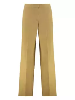 Льняные брюки PINKO, зеленый