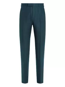 Льняные брюки по фигуре Zegna, синий