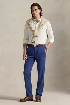 Льняные брюки Polo Ralph Lauren, темно-синий