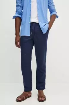 Льняные брюки Polo Ralph Lauren, темно-синий