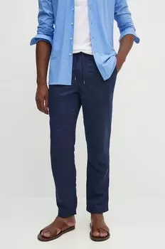 Льняные брюки Polo Ralph Lauren, темно-синий