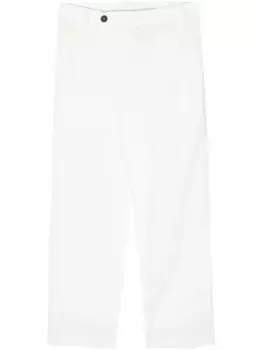 Льняные брюки прямого кроя Isabel Benenato, белый