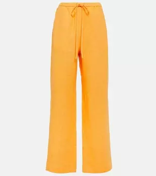 Льняные брюки прямого кроя NANUSHKA, оранжевый