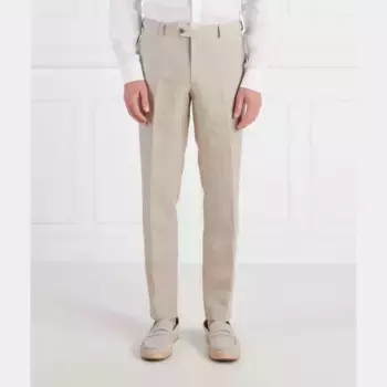 Льняные брюки прямого кроя Oscar Jacobson, бежевый