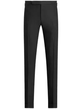Льняные брюки Ralph Lauren Purple Label, черный