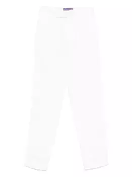 Льняные брюки Ralph Lauren Purple Label, белый