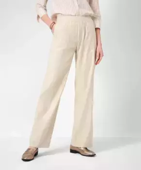 Льняные брюки RAPHAELA by BRAX "Стиль PAM FLARED", бежевый