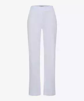 Льняные брюки RAPHAELA by BRAX "Стиль PAM FLARED", белый