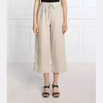 Льняные брюки расклешенного кроя Dkny, желтый