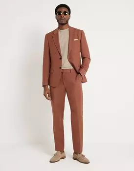 Льняные брюки River Island цвета ржавчины