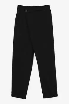 Льняные брюки с боковыми карманами Gulliver, черный