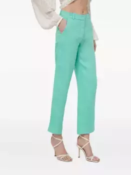 Льняные брюки с карманами LUISA SPAGNOLI, зеленый