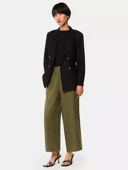 Льняные брюки с карманами Whistles, хаки