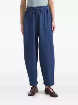 Льняные брюки с кулиской DEHA, синий