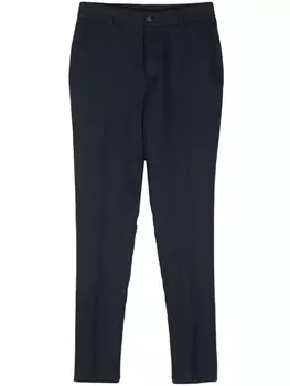 Льняные брюки с узором в елочку Peserico, синий