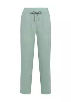 Льняные брюки с завязками на шнурке Cecil, цвет 16246 ice sage gr
