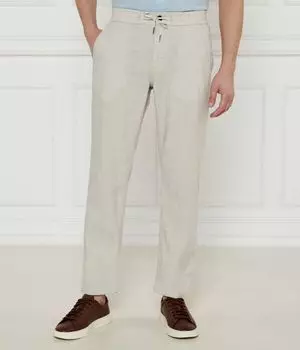 Льняные брюки sanderson-l Regular fit Boss Orange, желтый