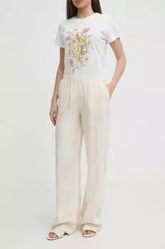 Льняные брюки Seidensticker, бежевый