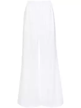Льняные брюки широкого кроя Fabiana Filippi, белый