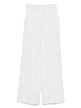 Льняные брюки широкого кроя kaos, белый
