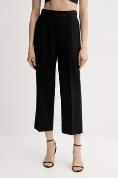 Льняные брюки Sisley, черный