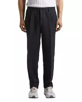 Льняные брюки со складками Peserico, синий