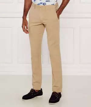 Льняные брюки Straight fit Polo Ralph Lauren, желтый